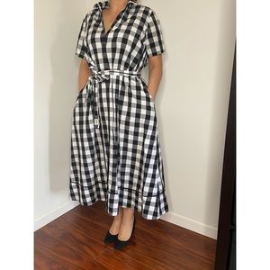 Kate Spade gingham button up dress